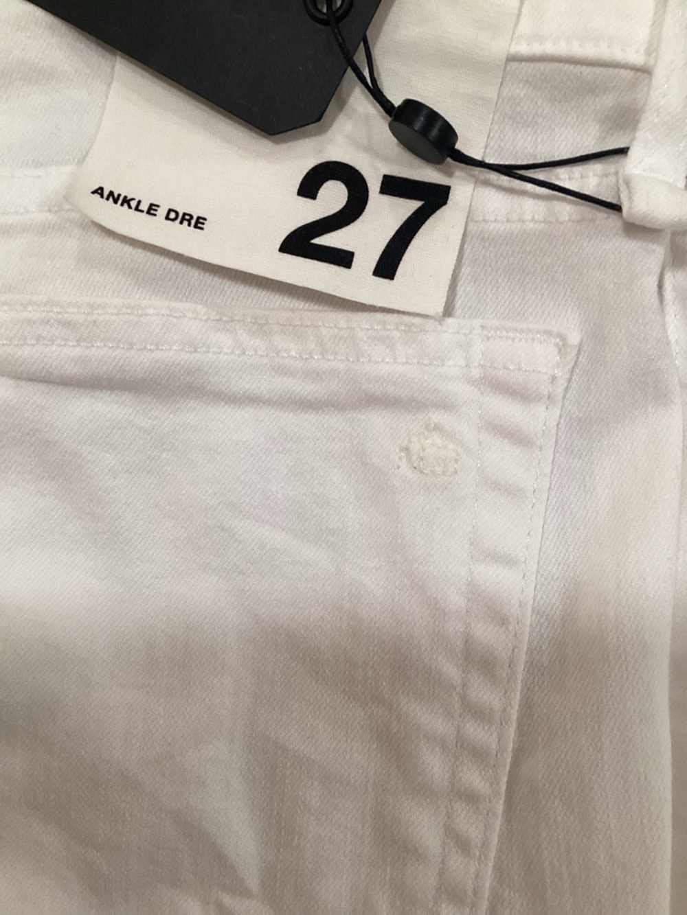 Rag & Bone white cropped Raw hem “The Dre” Jeans 27 w Stretch NWT - Picture 11 of 12